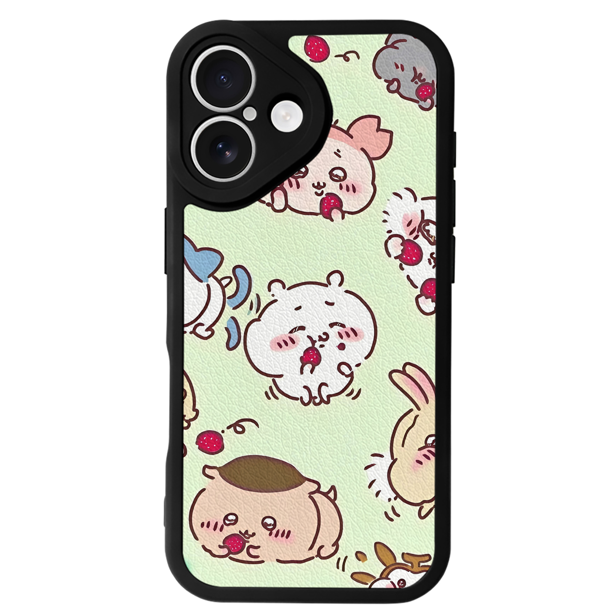 （画像用） ちいかわ Chii-kawa 【iPhone 16シリーズ対応】シリコンスマホケース（レザー調） 材質：シリコン